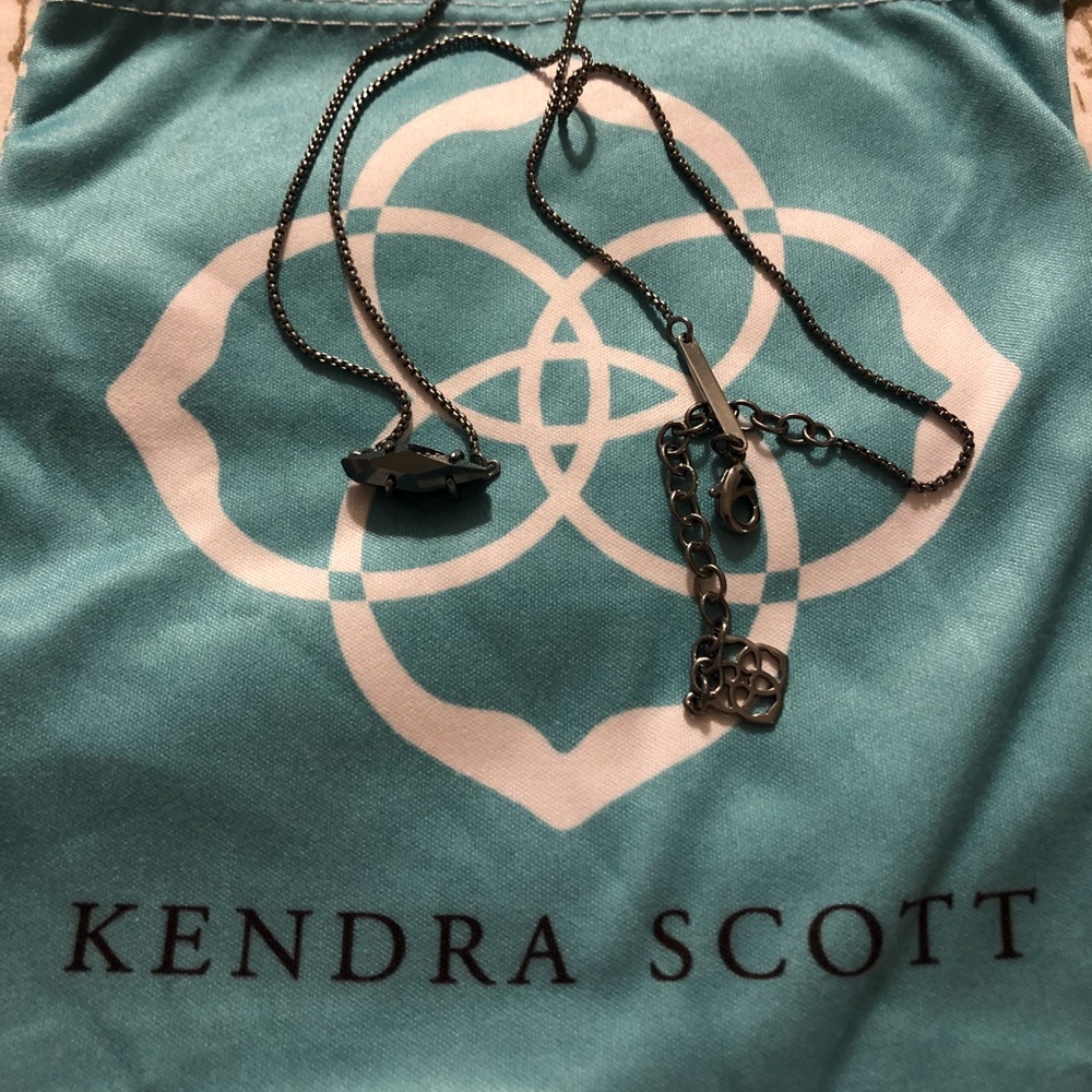 Kendra Scott bridgete necklace in hematite